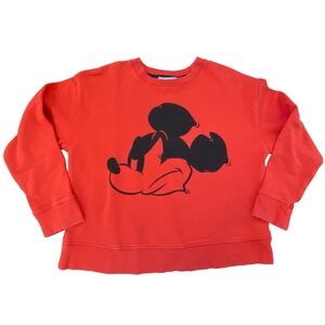 Zara Red Sweatshirt with Black Graphic